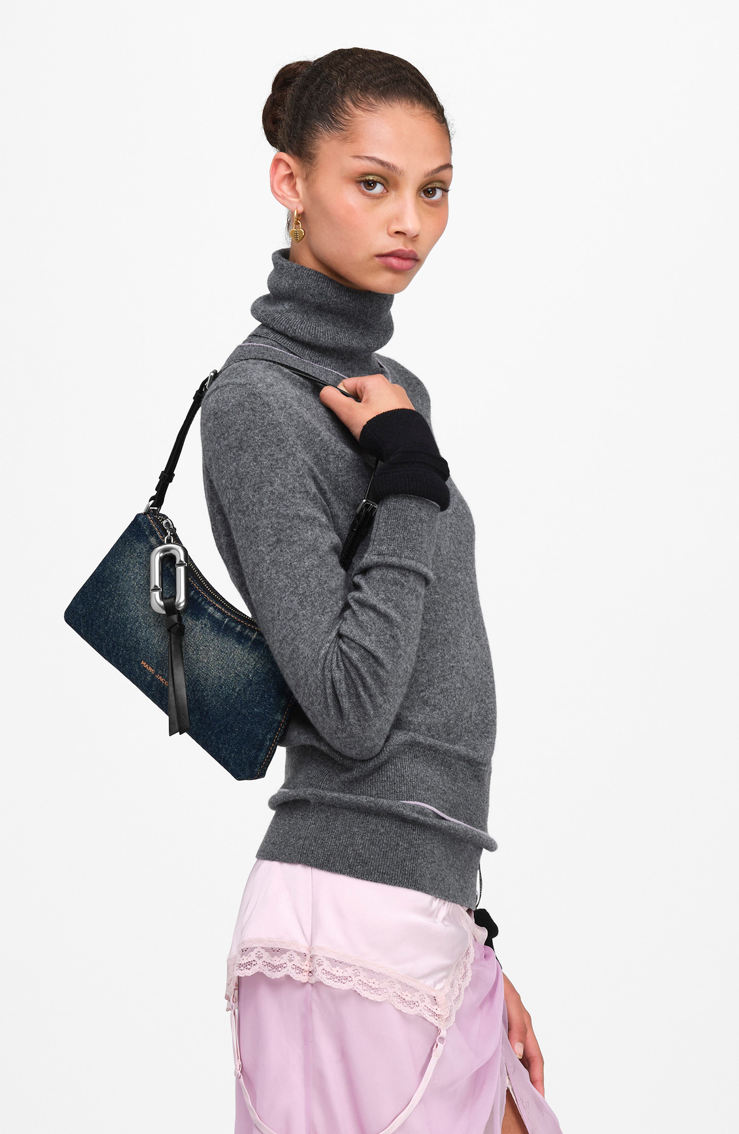 Scene Convertible Mini Denim Bag, Alternate, color, TRUE INDIGO