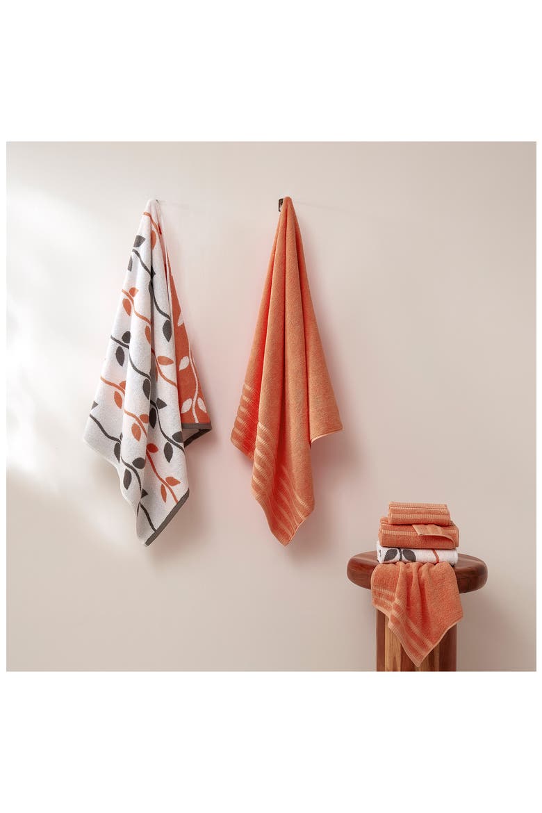 Yard Dyed 6-Piece Towel Set, Alternate, color, CORAL