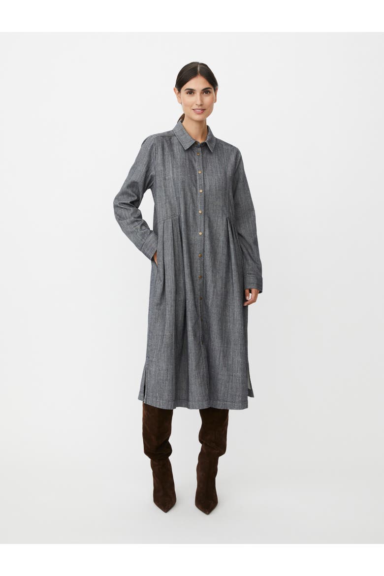 Noveline Long Sleeve Shirt Dress, Main, color, Dark Denim