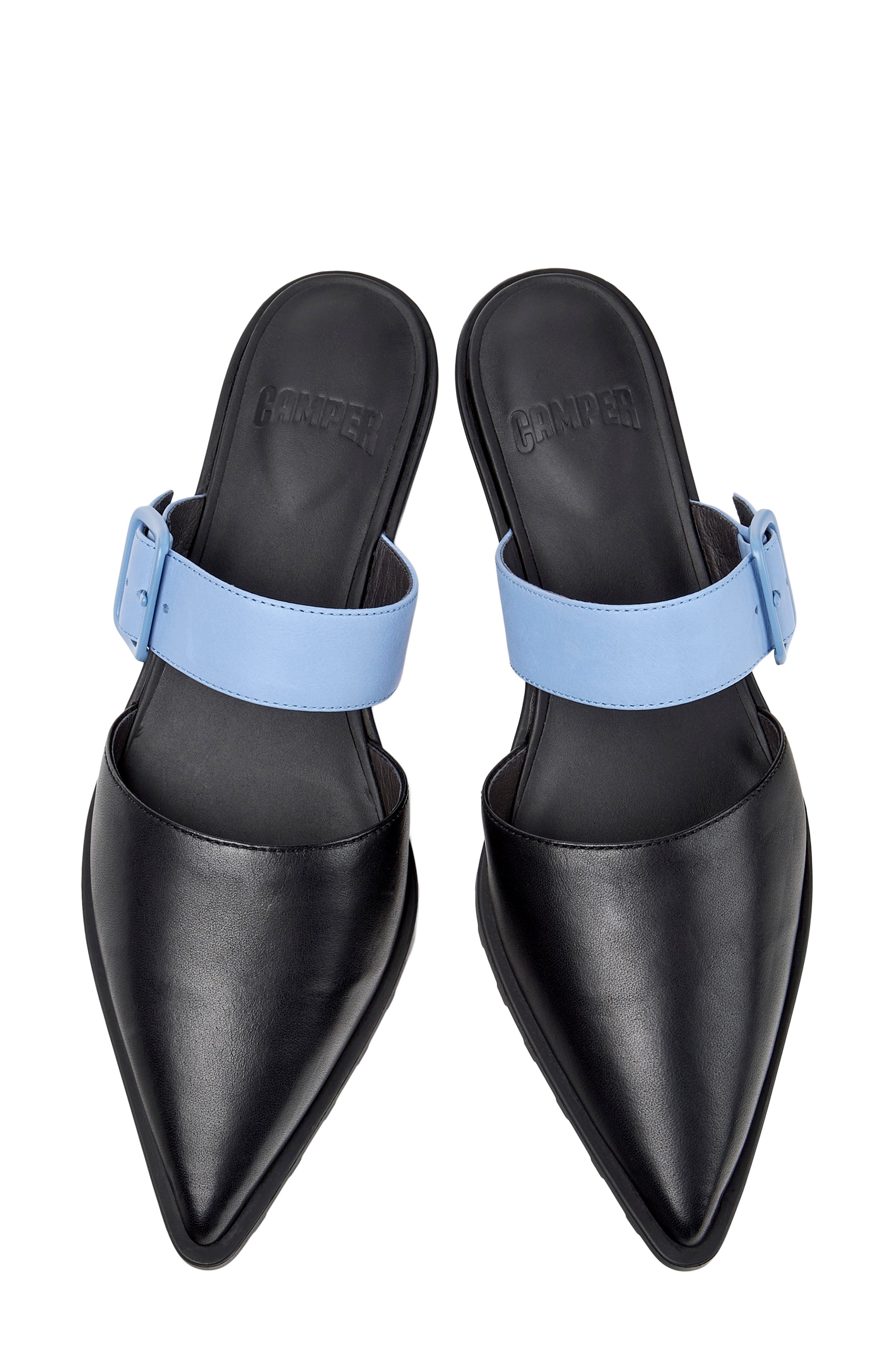 Camper Anita Pointed Toe Mule, Alternate, color, Black