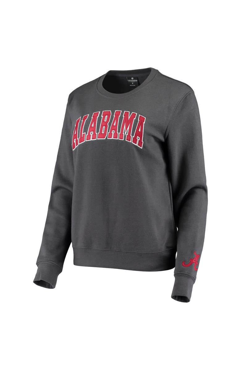 COLOSSEUM Women's Colosseum Charcoal Alabama Crimson Tide Campanile Pullover Sweatshirt, Alternate, color, Charcoal