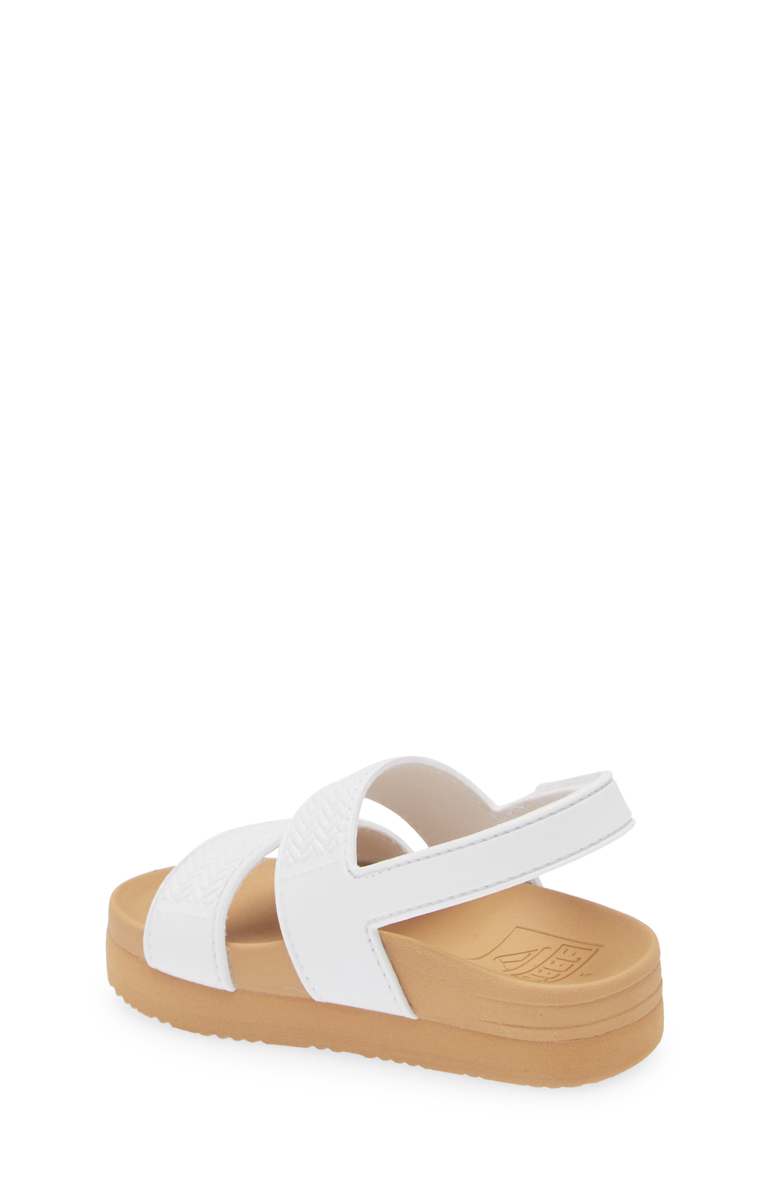 Reef Kids' Water Vista Slingback Sandal, Alternate, color, White/Tan