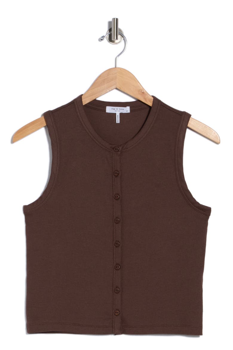 Essie Rib Crop Tank, Main, color, ESPRESSO