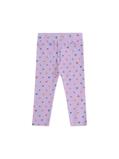 Huxbaby I Heart Cake Rib Leggings In Purple