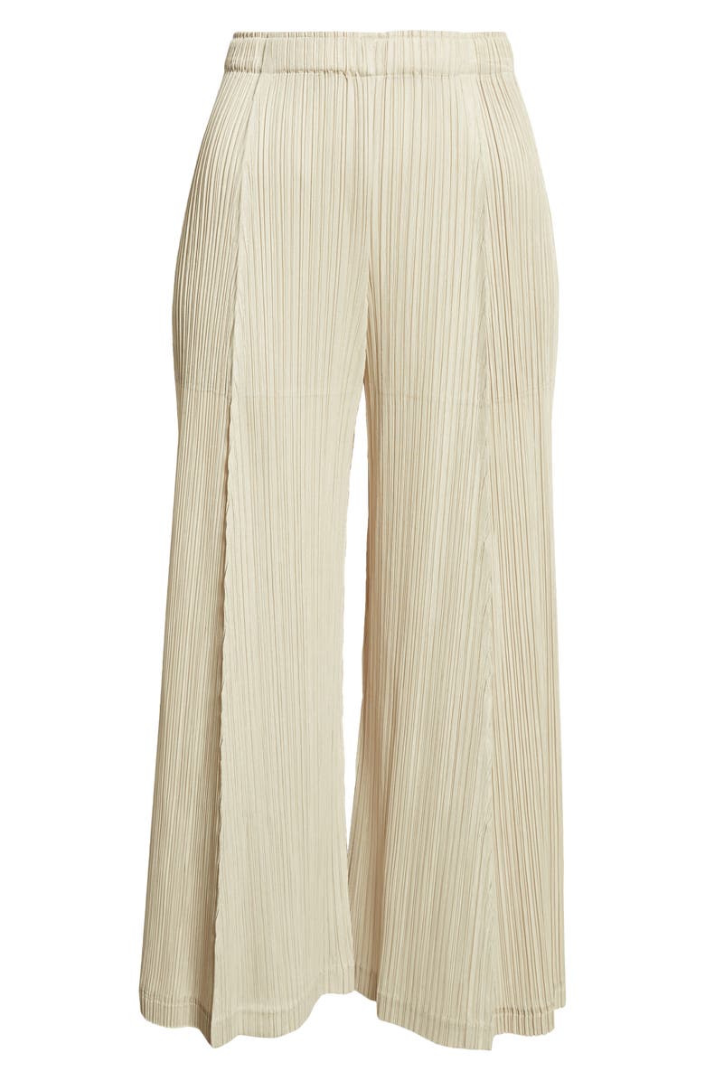 Pleats Please Issey Miyake Thicker Bottoms 2 Pleated Wide Leg Crop Pants, Alternate, color, 