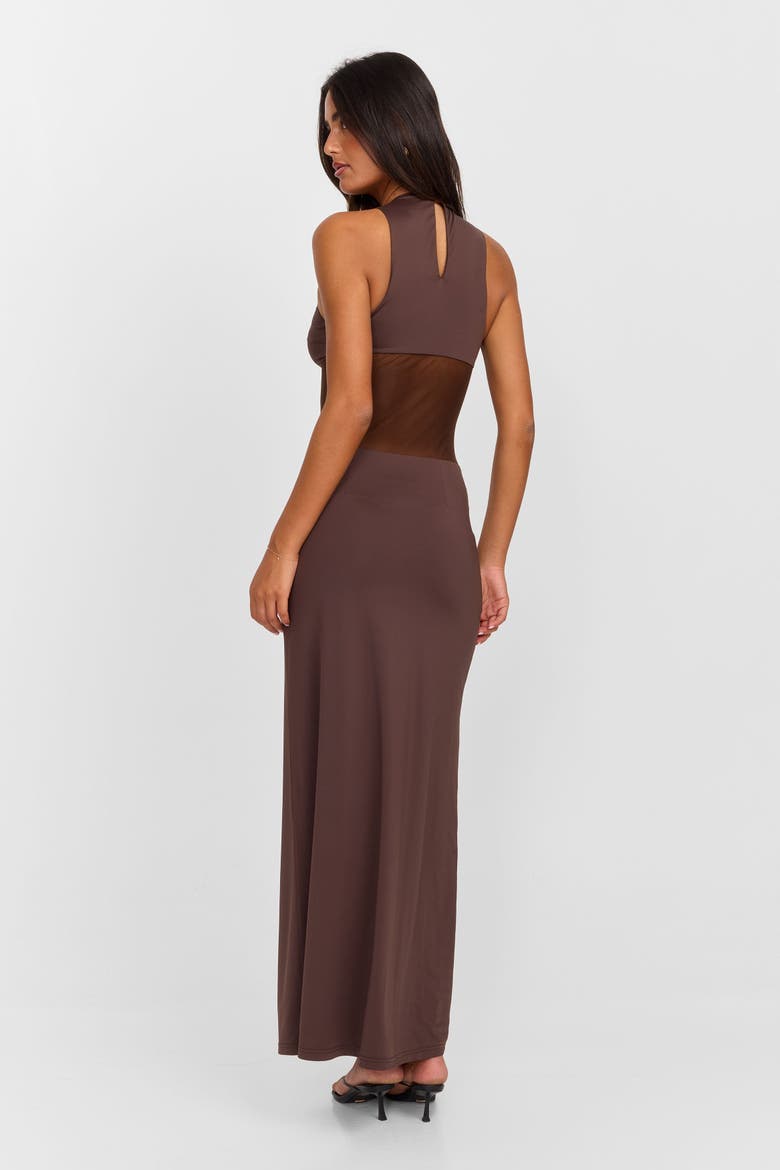 Nysa Maxi Dress, Alternate, color, Brown