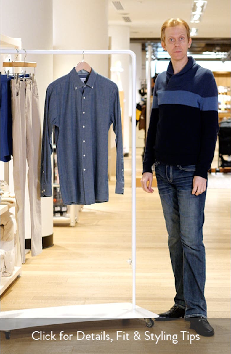 Davenport Stretch Chambray Button-Down Shirt, sales video thumbnail