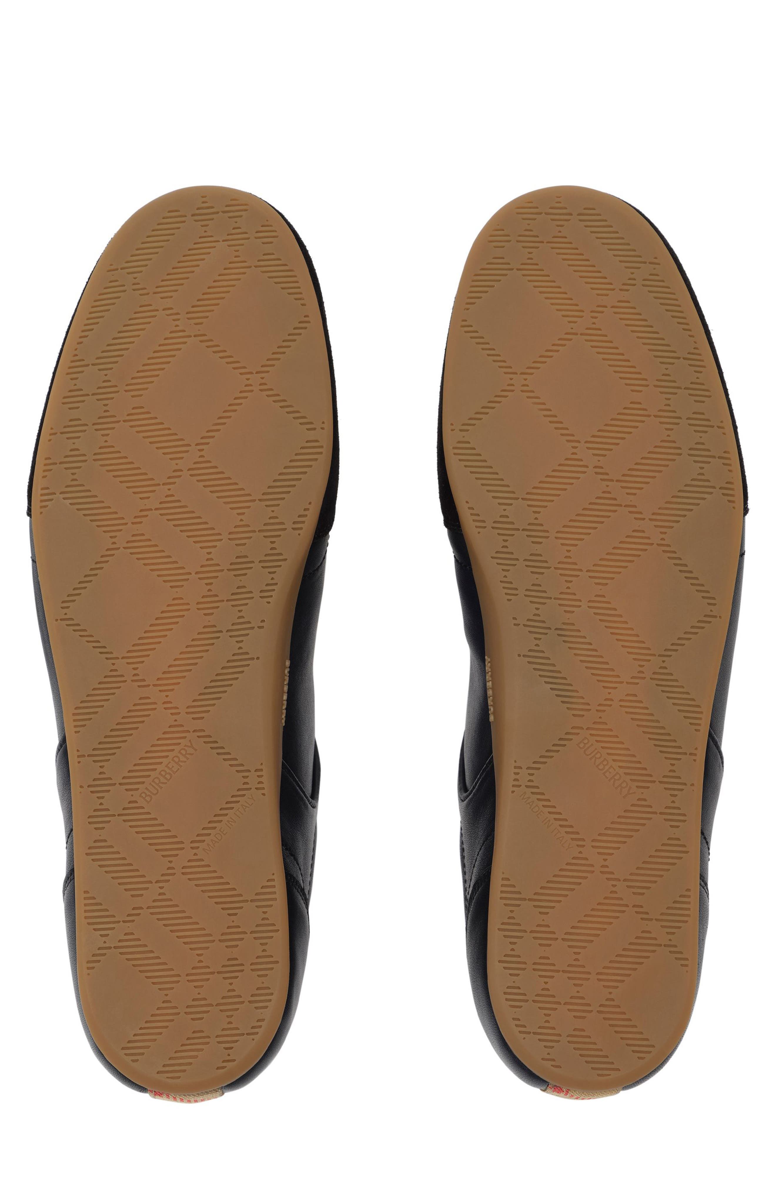 Burberry Equestrian Knight Design Runner Sneaker, Alternate, color, Black