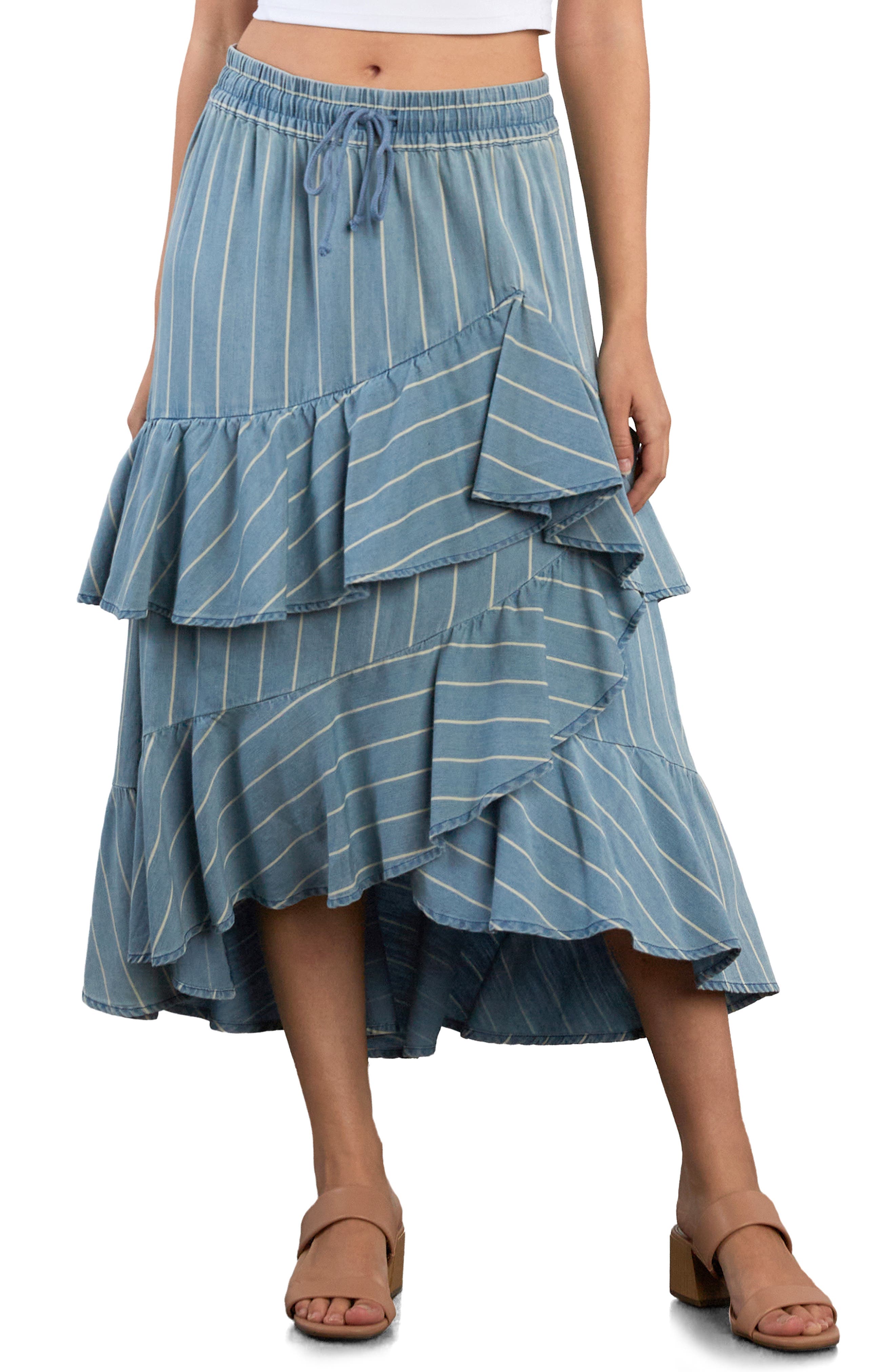 selected DENIM CABANA STRIPE