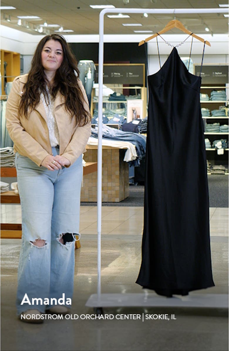 Beaded Sleeveless Double Satin Gown, sales video thumbnail