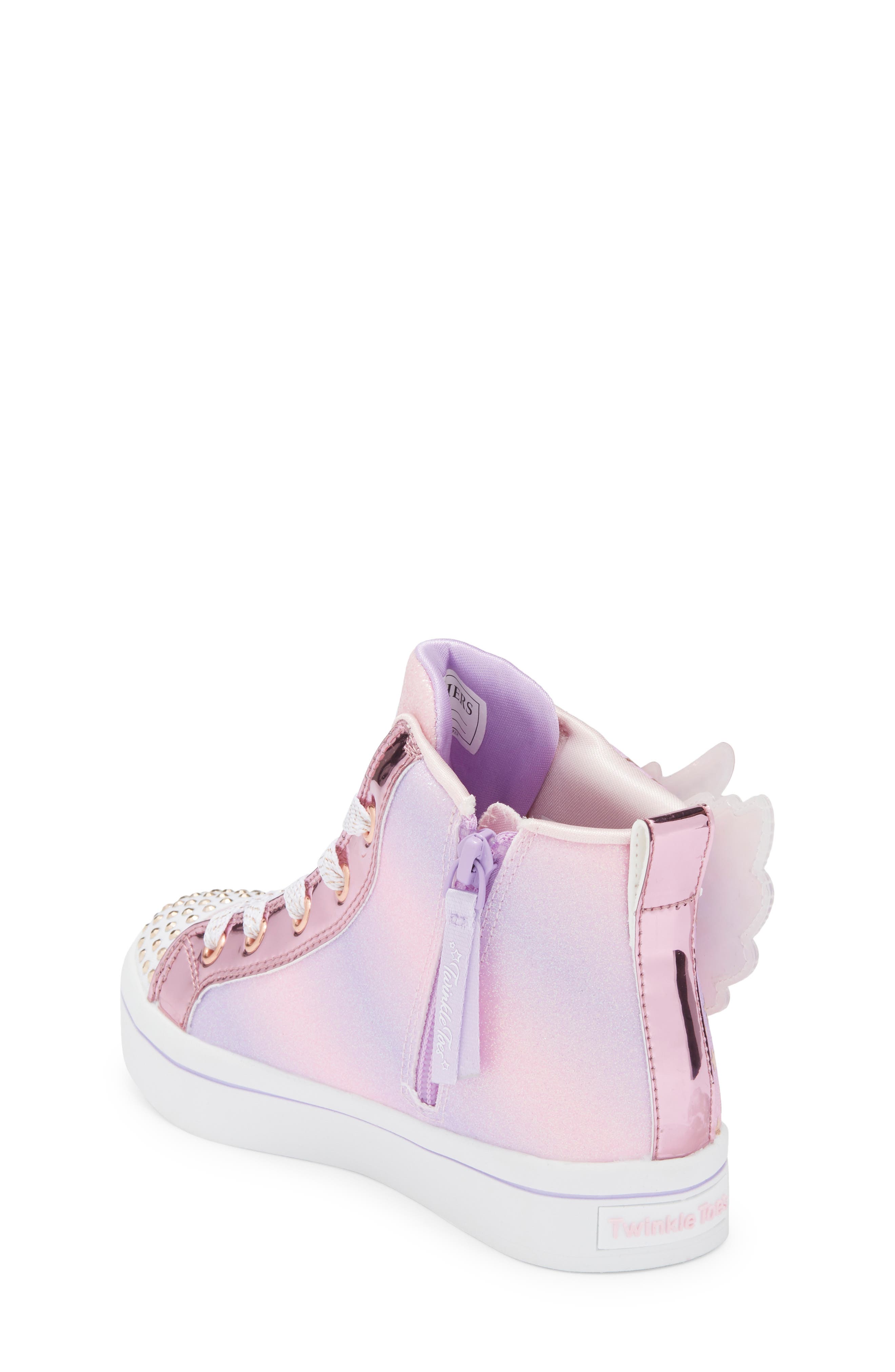 SKECHERS Kids
 Twi-Lites 2.0 Light-Up High Top Sneaker, Alternate, color, Hot Pink Multi