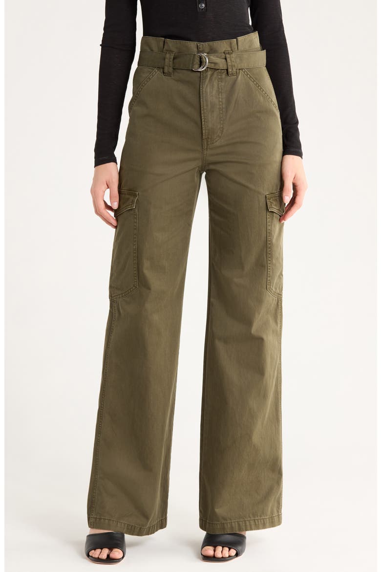 Damara Belted Wide Leg Cargo Pants, Main, color, CYPRESS
