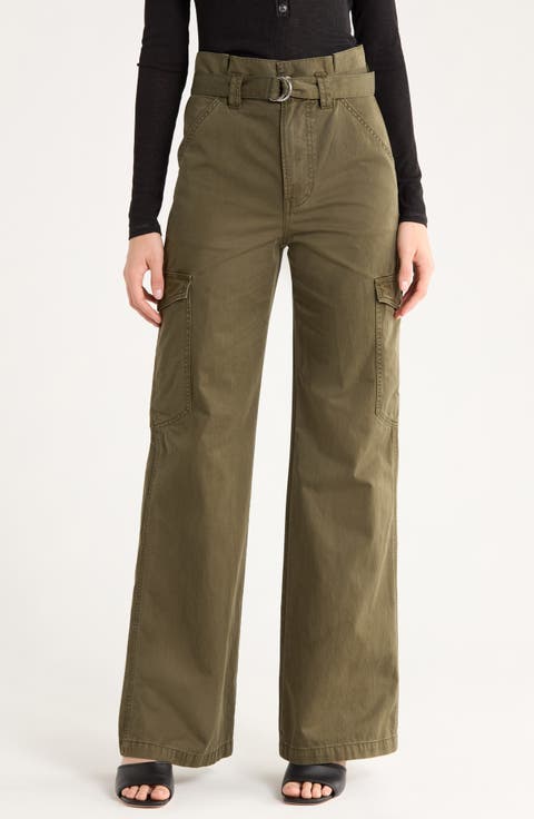 Damara Belted Wide Leg Cargo Pants