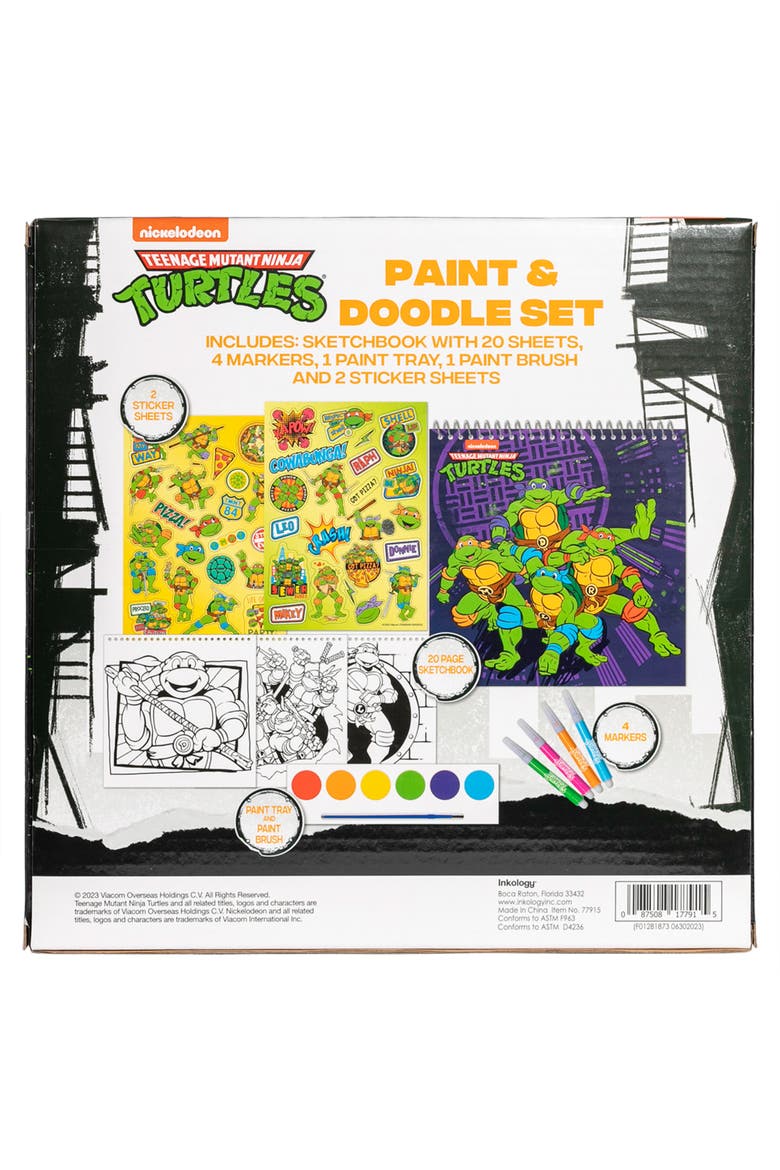 Paint & Doodle, Teenage Mutant Ninja Turtles Coloring Set, 5+, Alternate, color, Multicolored