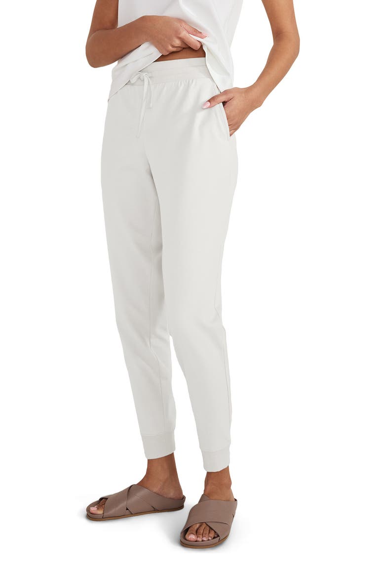 Organic Cotton Interlock Joggers, Main, color, White