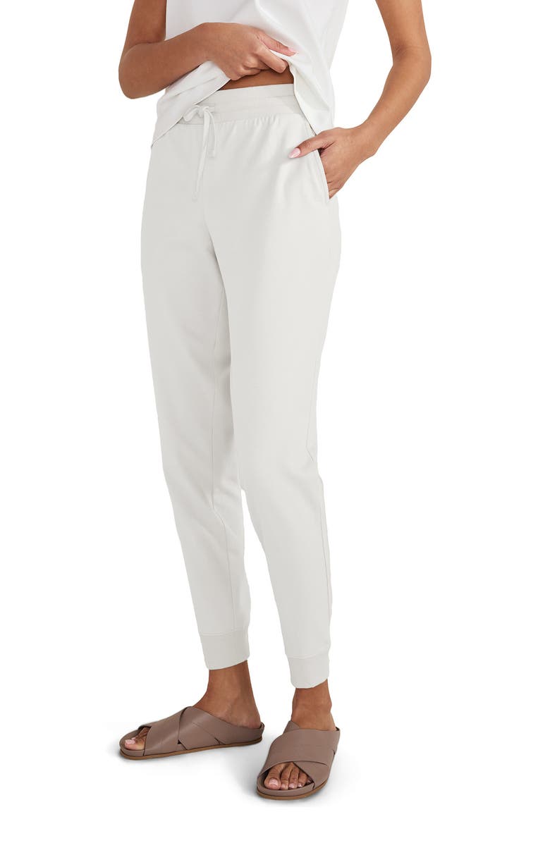 Haven Well Within Organic Cotton Interlock Joggers, Main, color, White