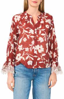 Floral Lace Cuff Top