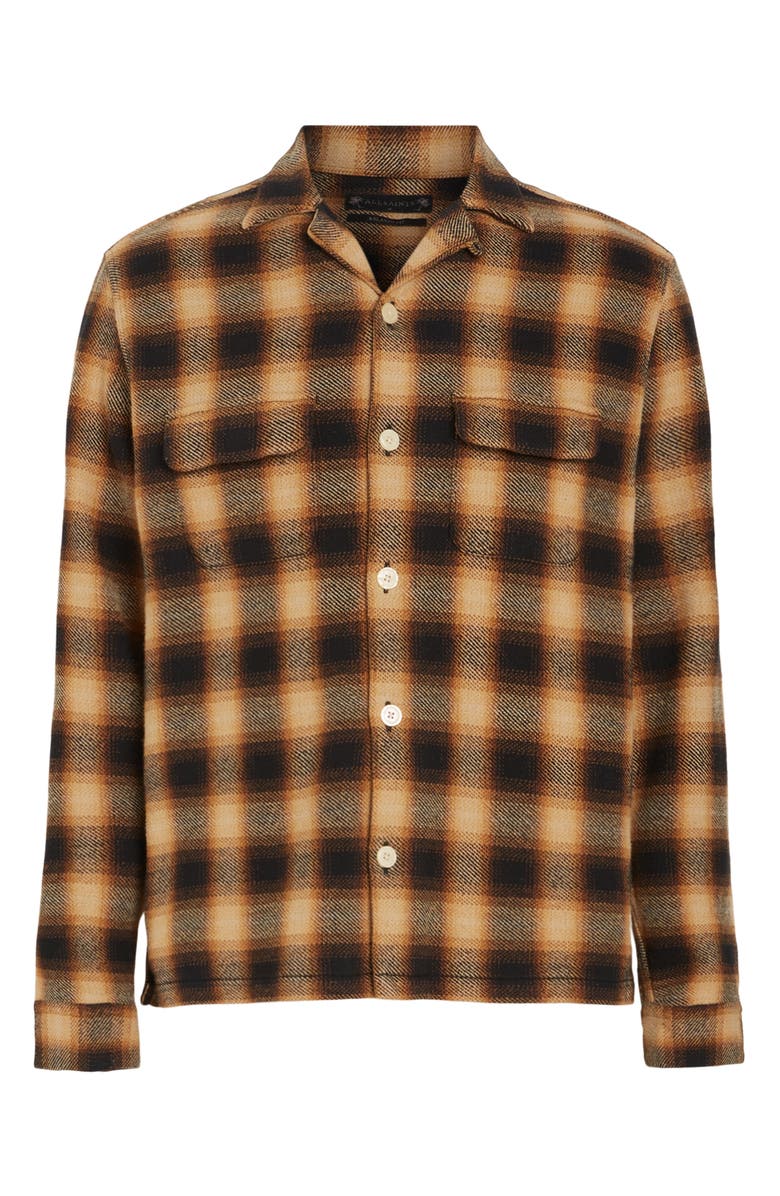 AllSaints Telesto Relaxed Fit Plaid Cotton Flannel Button-Up Shirt, Alternate, color, 
