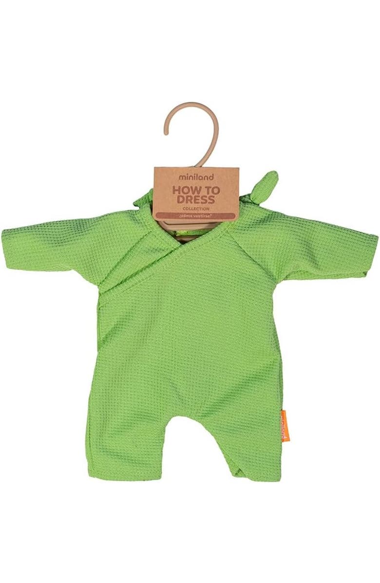 Miniland Doll Outfit for 12 5/8 inch Dolls, Alternate, color, Green Multi