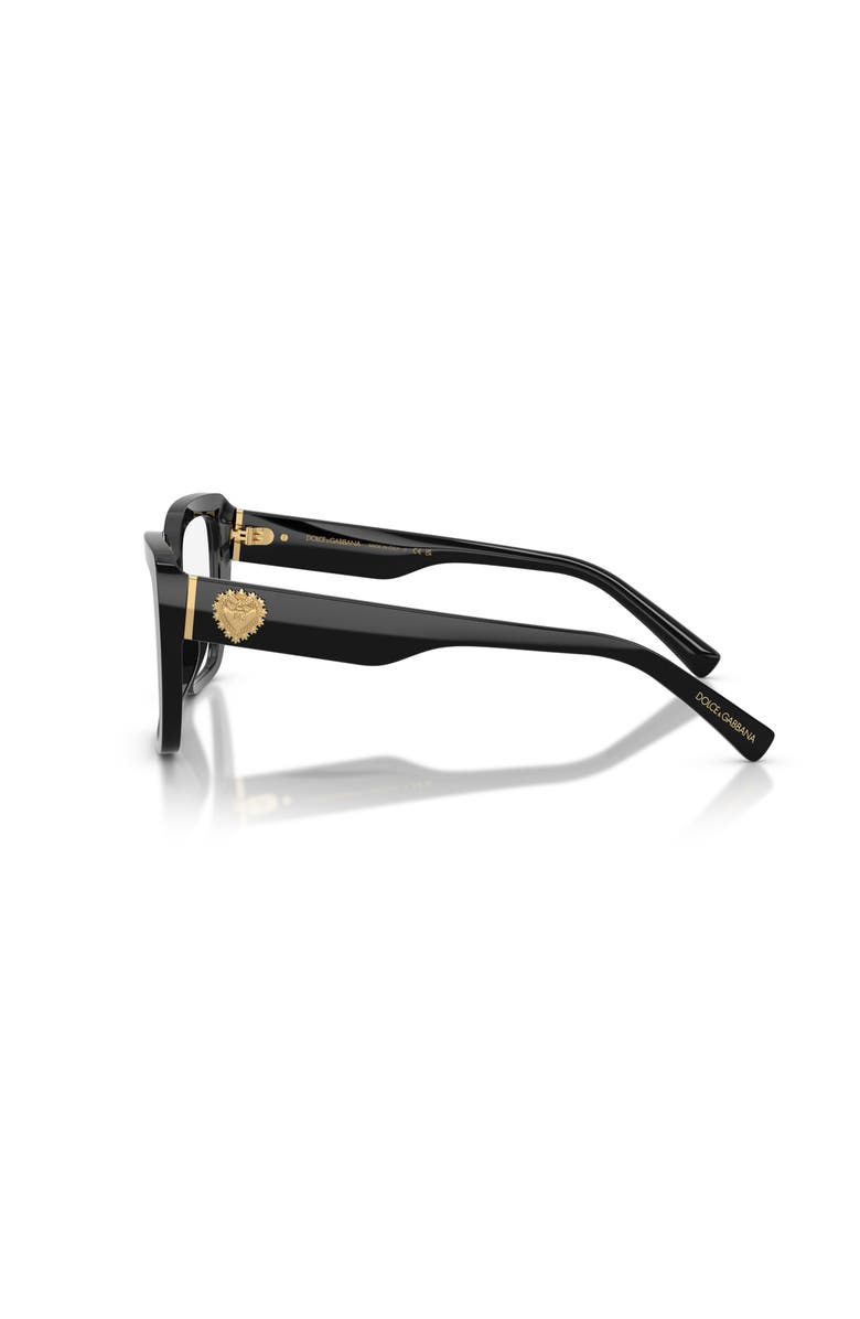 Dolce&Gabbana 51mm Square optical glasses, Alternate, color, Black