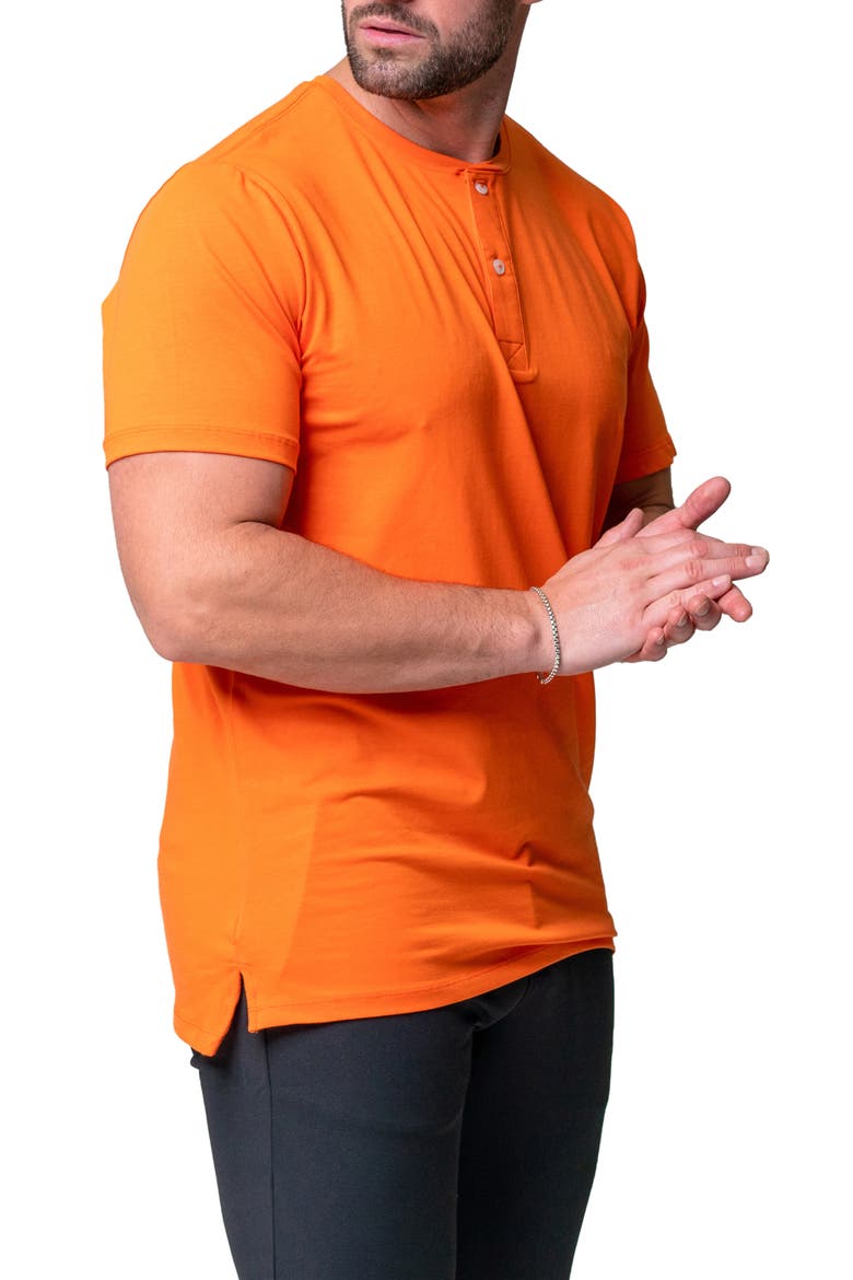 Egyptian Cotton Henley, Alternate, color, ORANGE