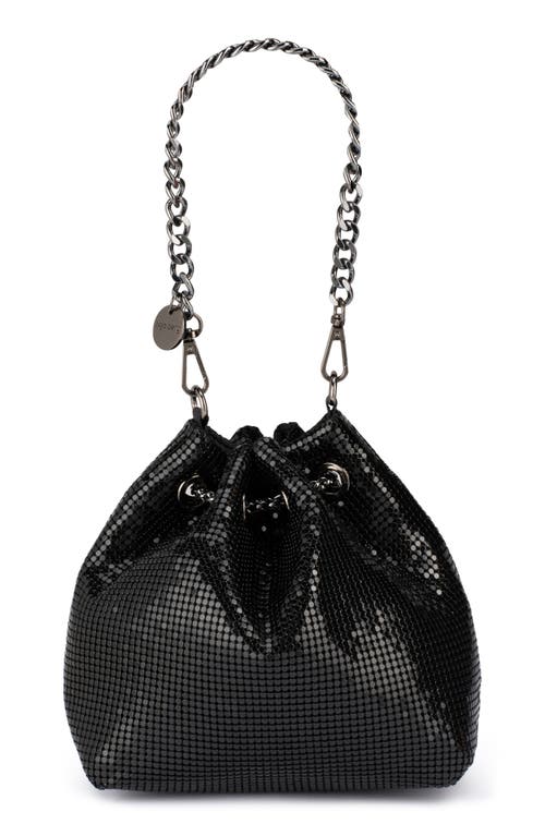 Olga Berg Sylvia Mesh Drawstring Top Handle Bag