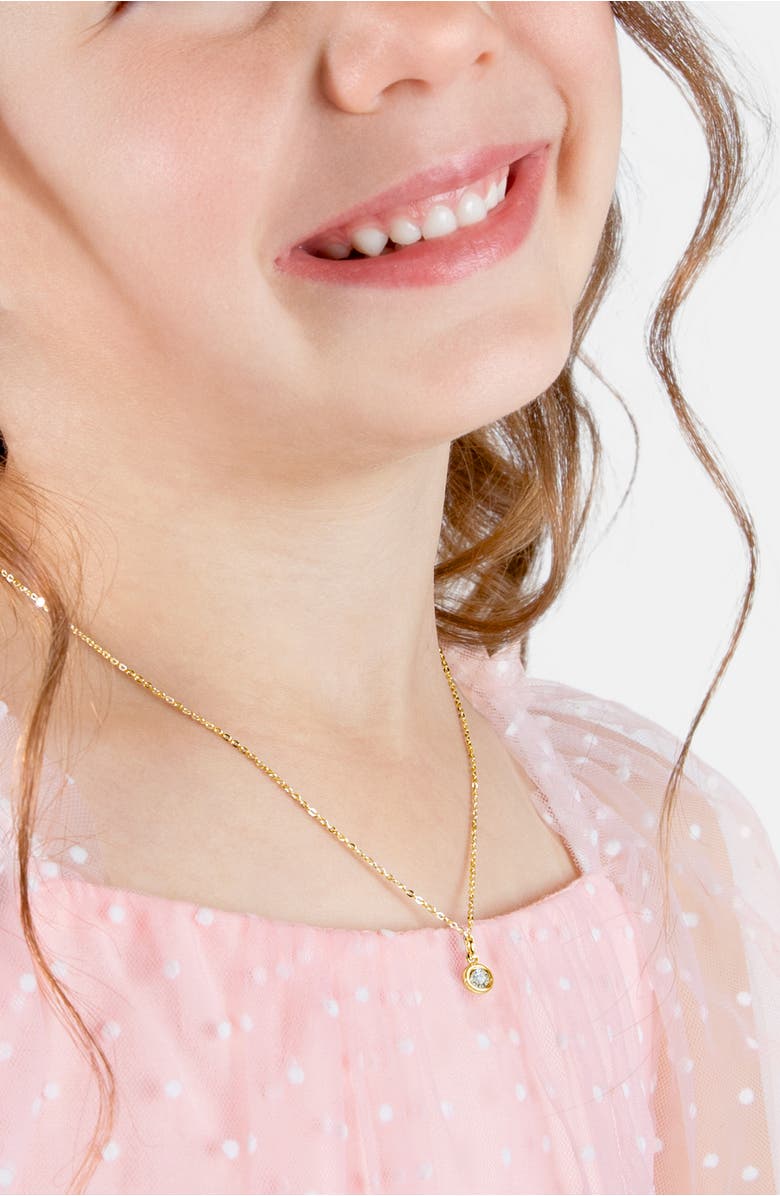 Tiny Blessings 14K Gold Birthstone 12-14" Necklace, Alternate, color, April