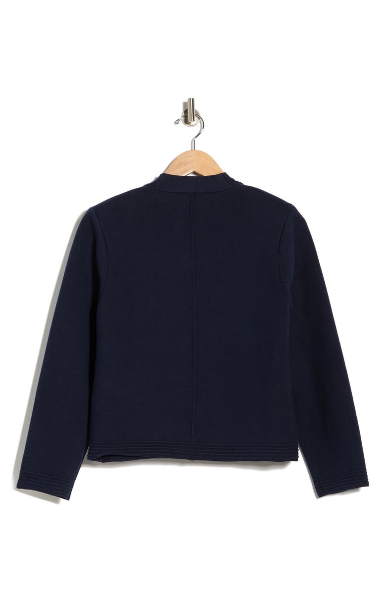 L'AGENCE Catie V-Neck Knit Blazer, Alternate, color, Midnight/ Gold
