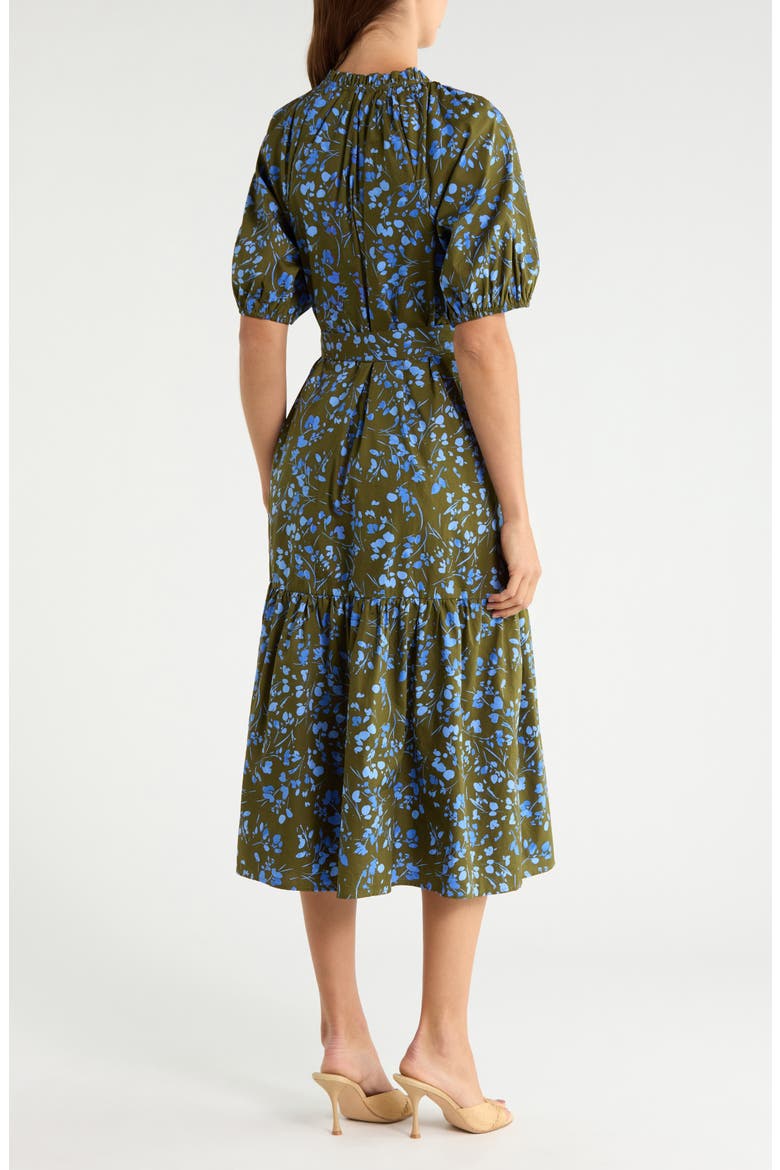 Angie Floral Cotton Shirtdress, Alternate, color, KELLY BLUE