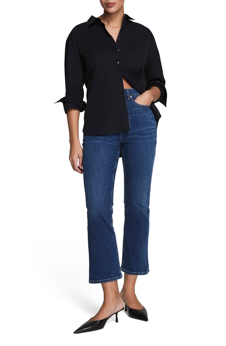 SPANX<sup>®</sup> SPANXsculpt<sup>™</sup> ReDefine High Waist Crop Kick Flare Jeans, Alternate, color, Medium Indigo