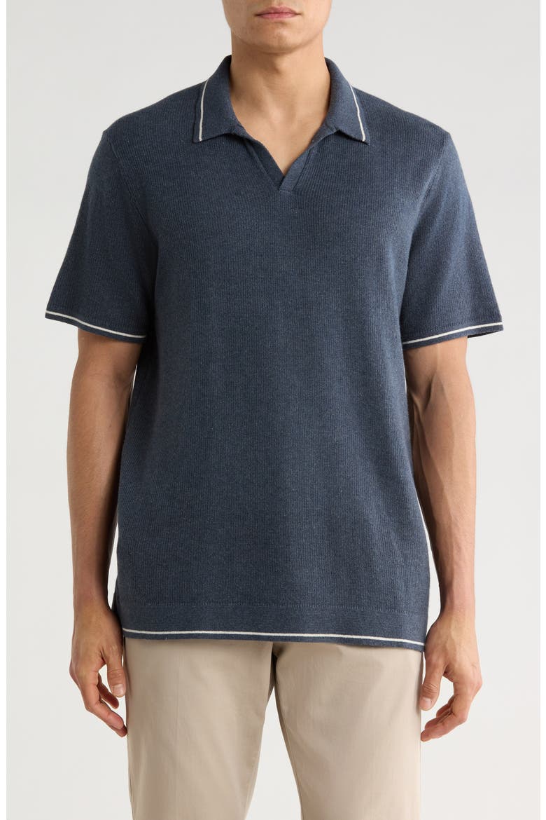 Liam Knit Polo, Main, color, DARK INDIGO