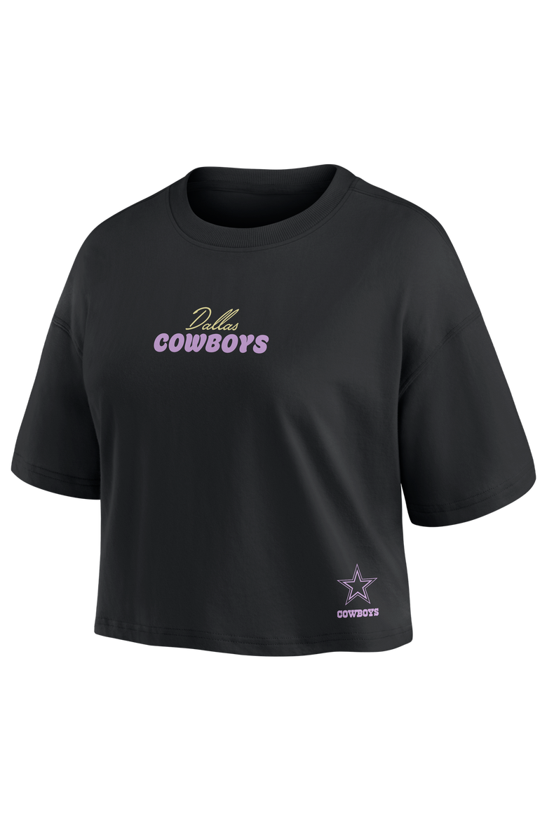 Women's Fanatics Dak Prescott Black Dallas Cowboys Fashion Cropped T-Shirt, Alternate, color, Black