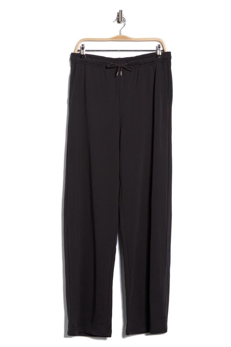 Terry Straight Leg Sweatpants, Alternate, color, BLACK FADED