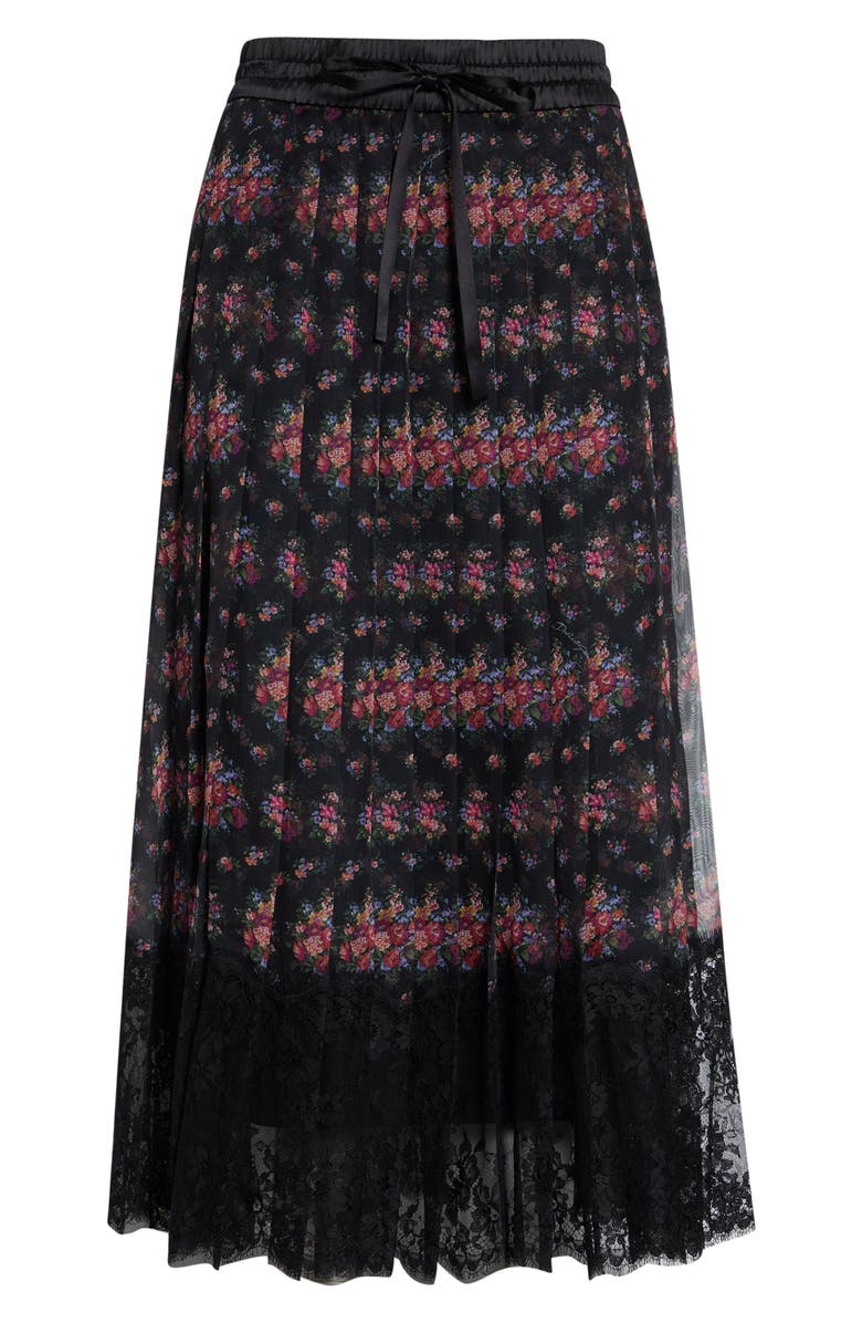 Dolce&Gabbana Floral Chiffon A-Line Midi Skirt, Main, color, Mazzolini Fiori Fner