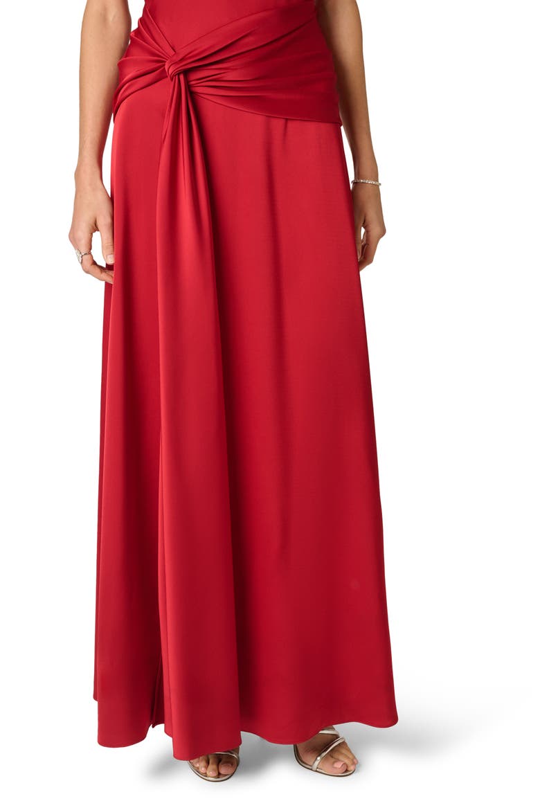Satin Twist Gown, Alternate, color, SCARLET SPICE