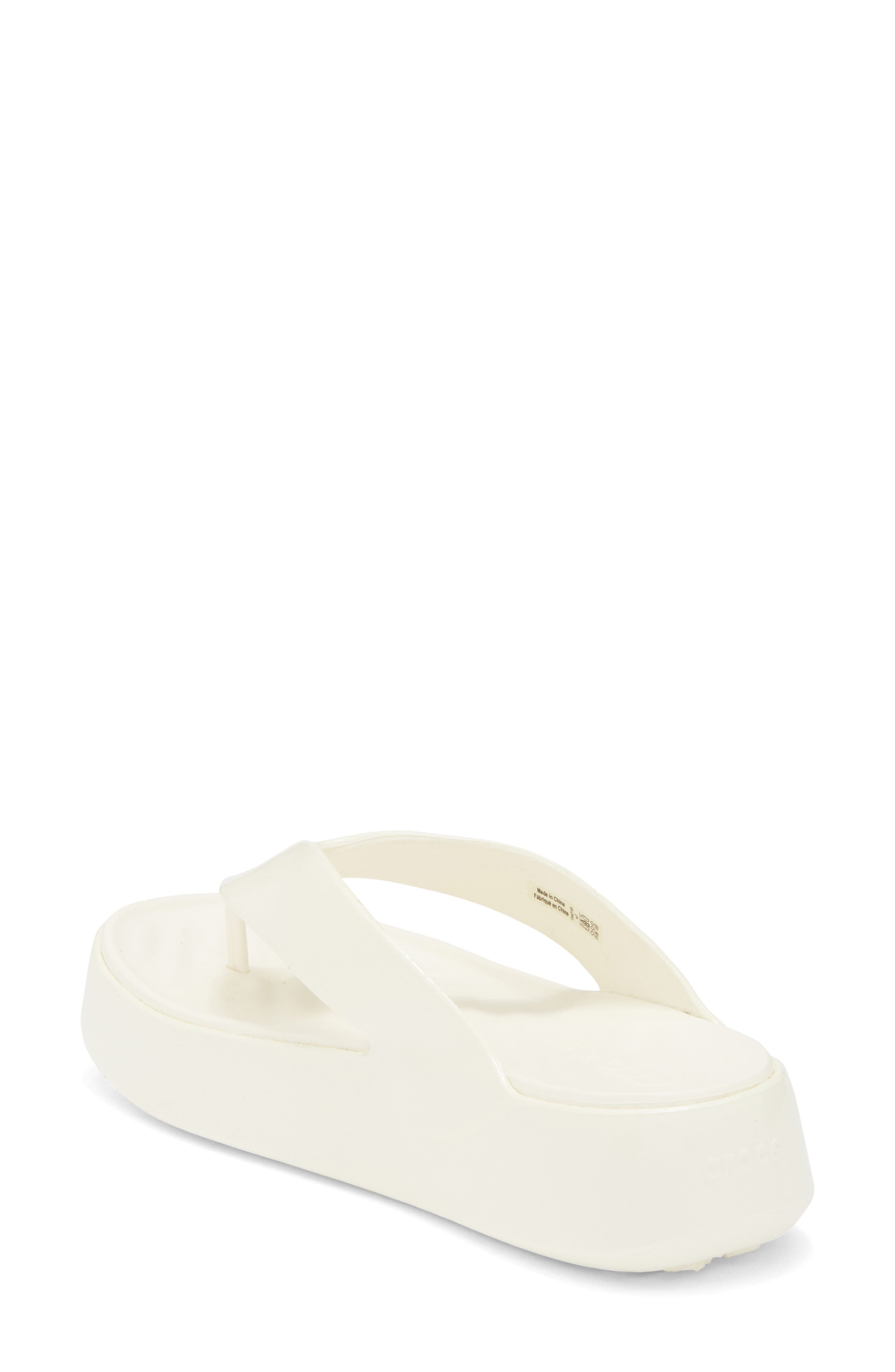 CROCS Getaway Platform Flip Flop, Alternate, color, Chalk