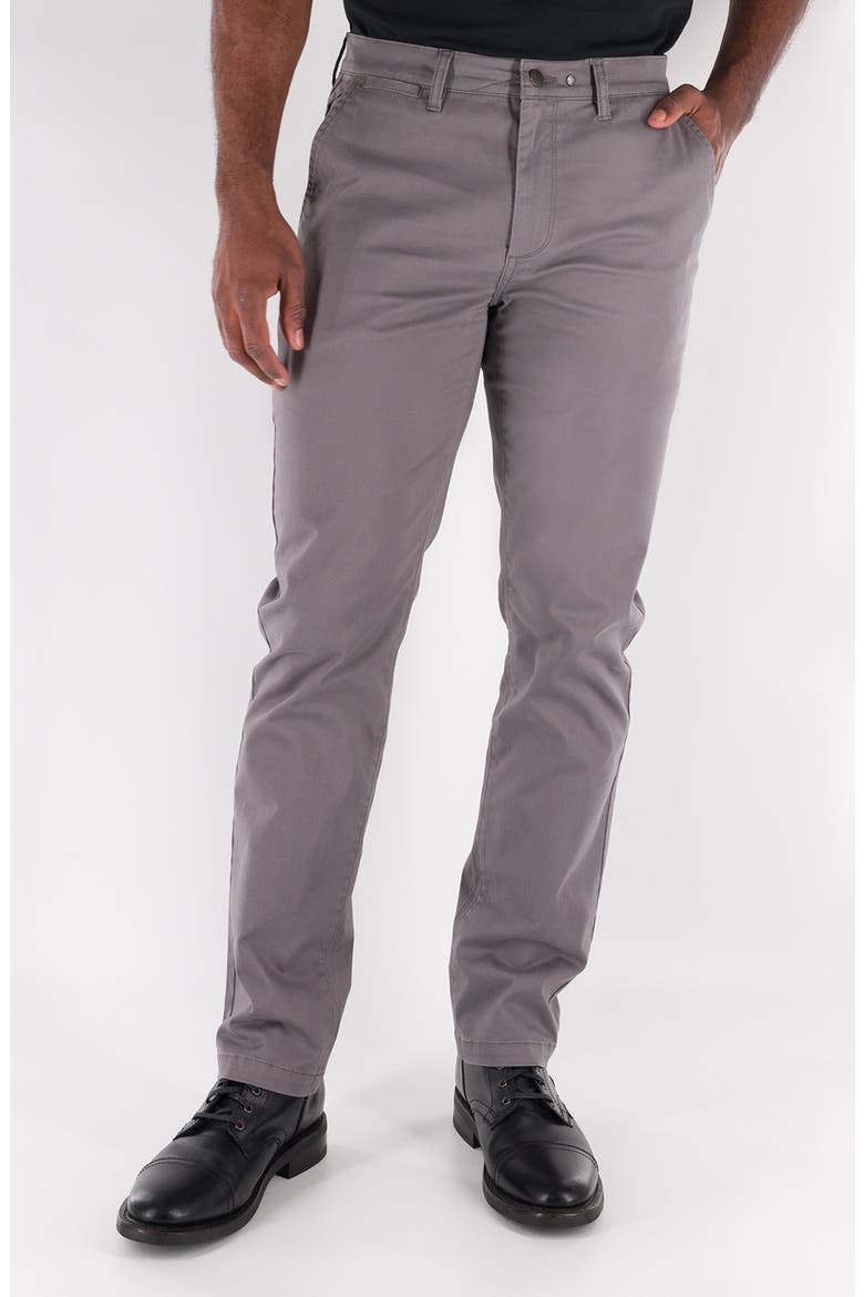 Flat Front Stretch Cotton Chinos, Main, color, LT GREY