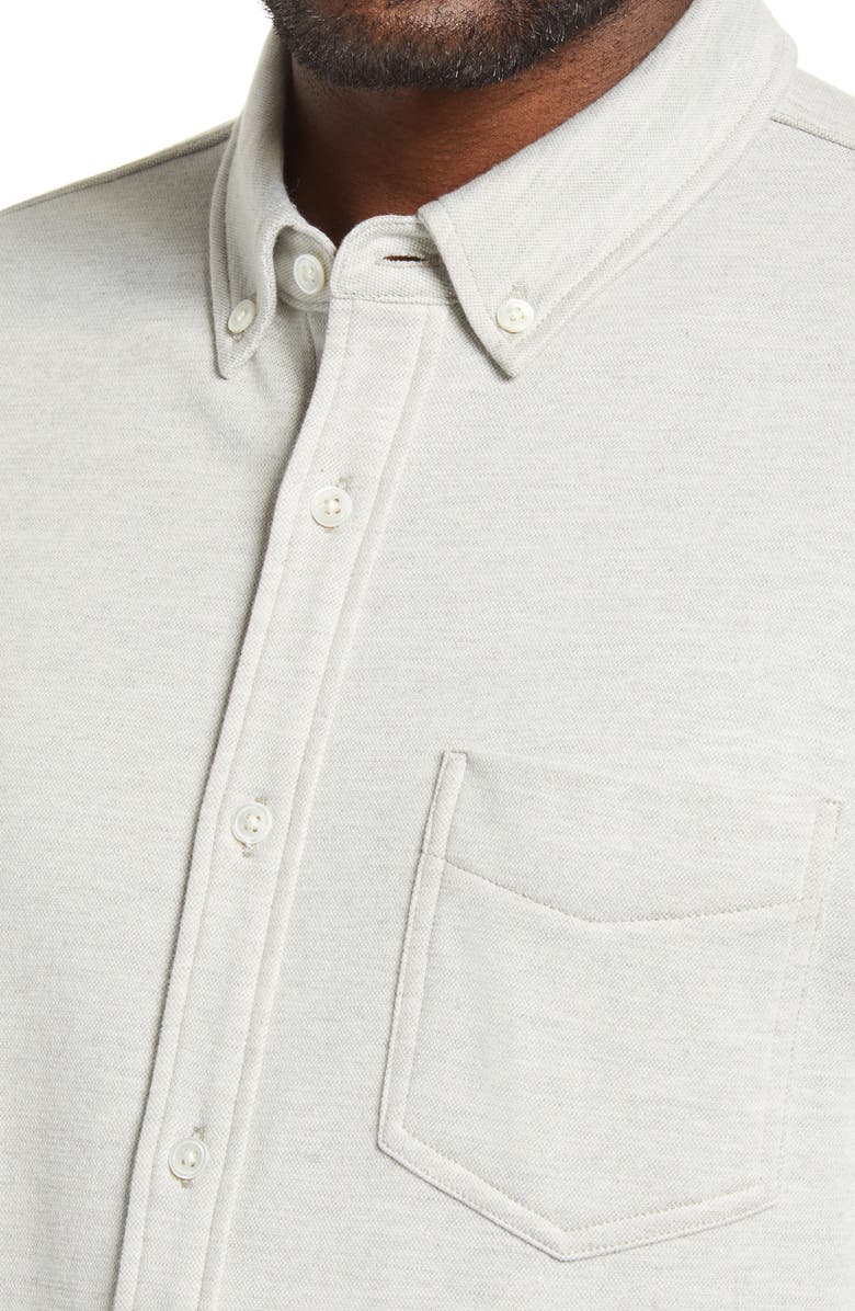 Rails Berkeley Classic Fit Heathered Piqué Knit Button-Down Shirt, Alternate, color,