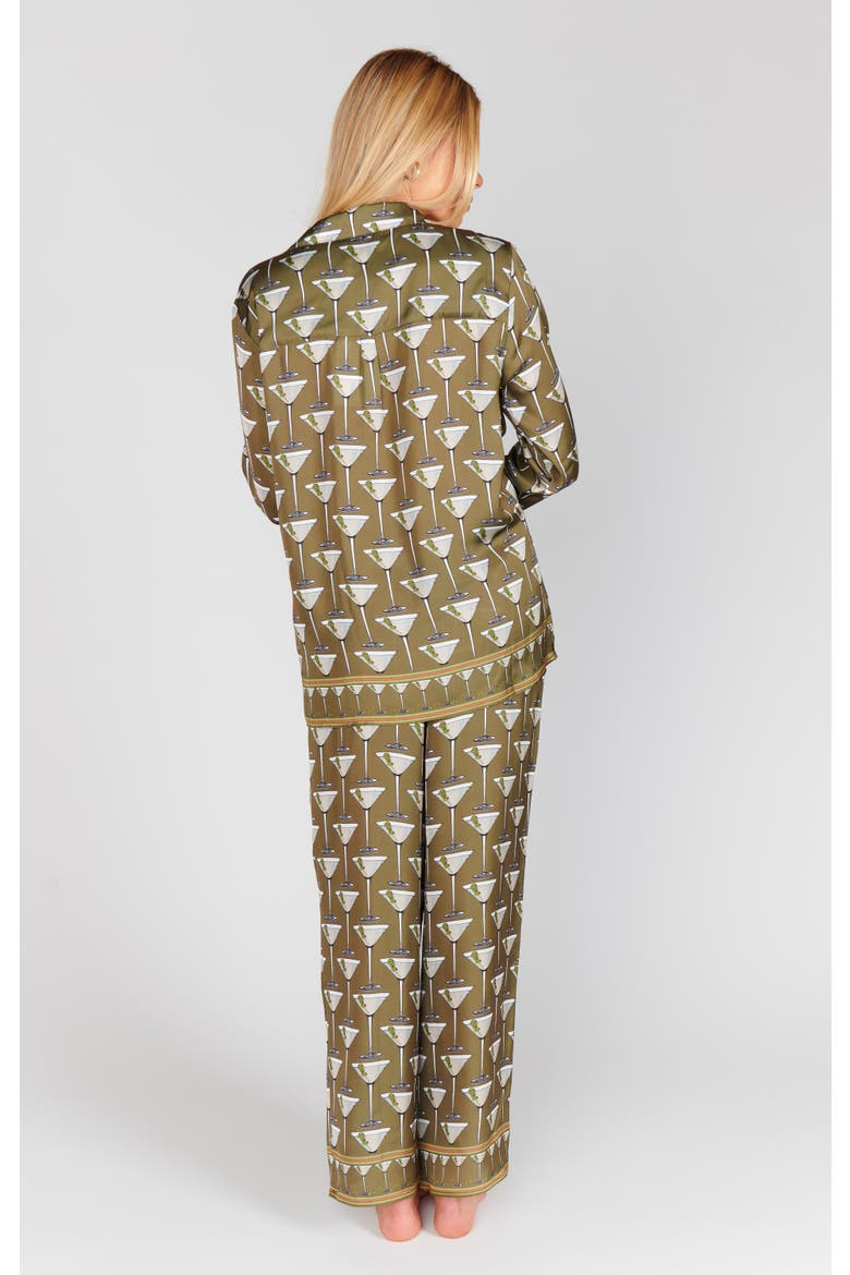 Overslept PJ Set, Alternate, color, Extra Dirty Martini Silky