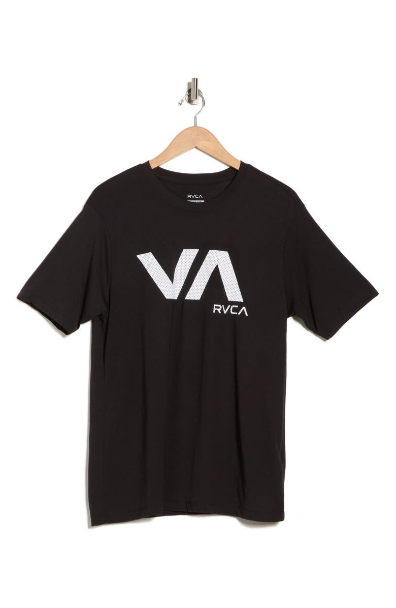 RVCA Logo Blur Sport T-Shirt, Main, color, 