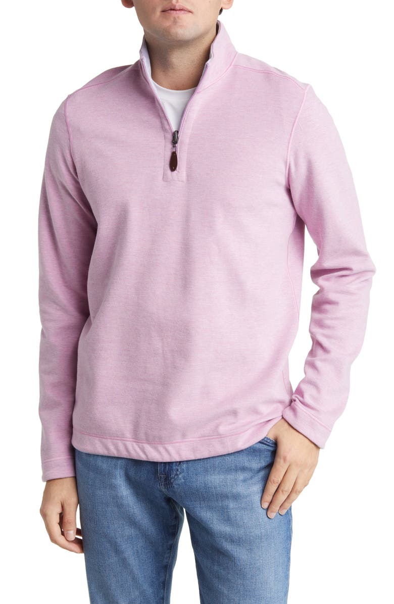Johnston & Murphy Reversible Quarter Zip Pullover, Main, color,