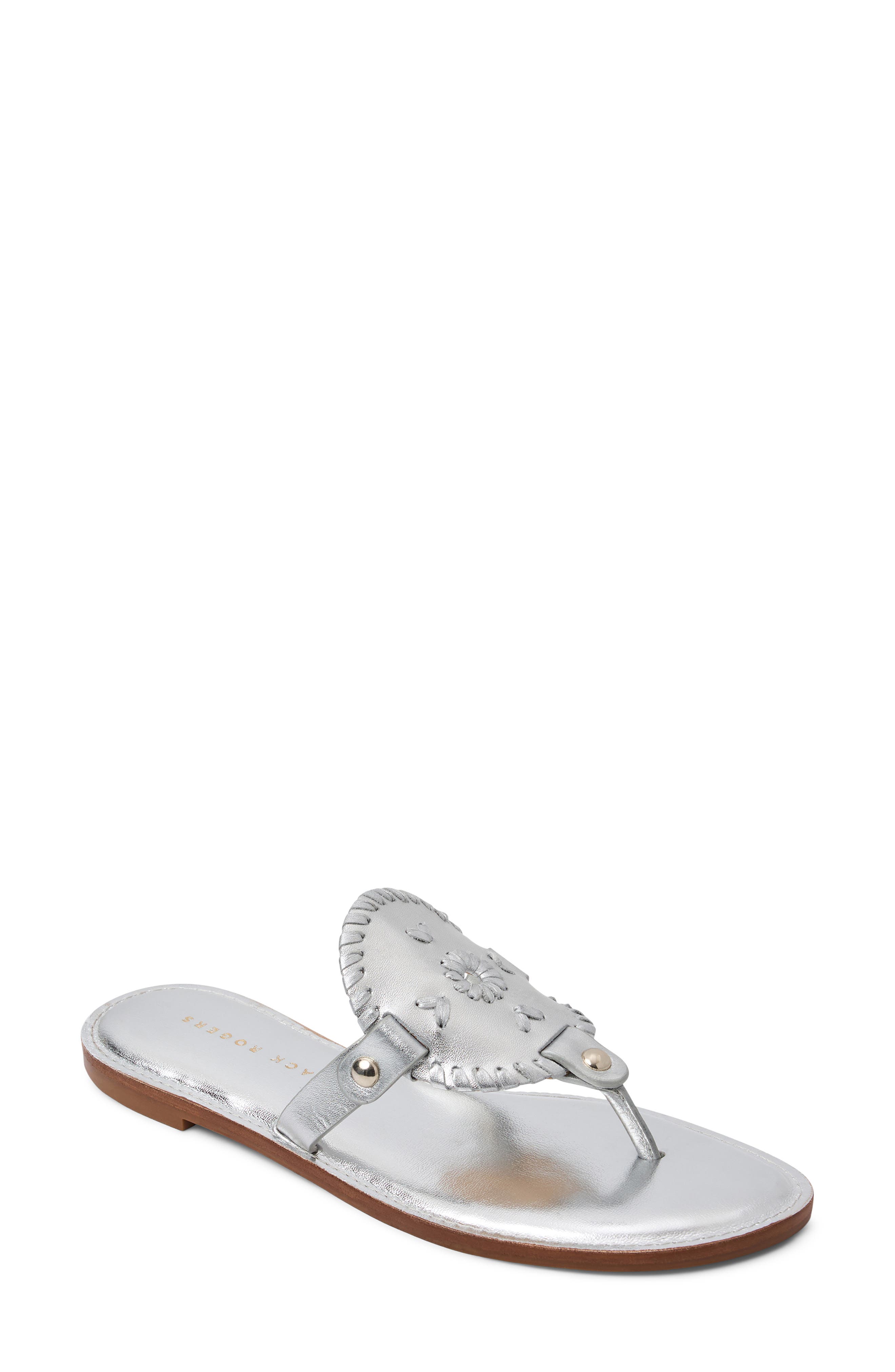 Jack Rogers Collins Sandal, Main, color, Silver