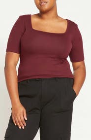 Universal Standard Foundation Short Sleeve Top