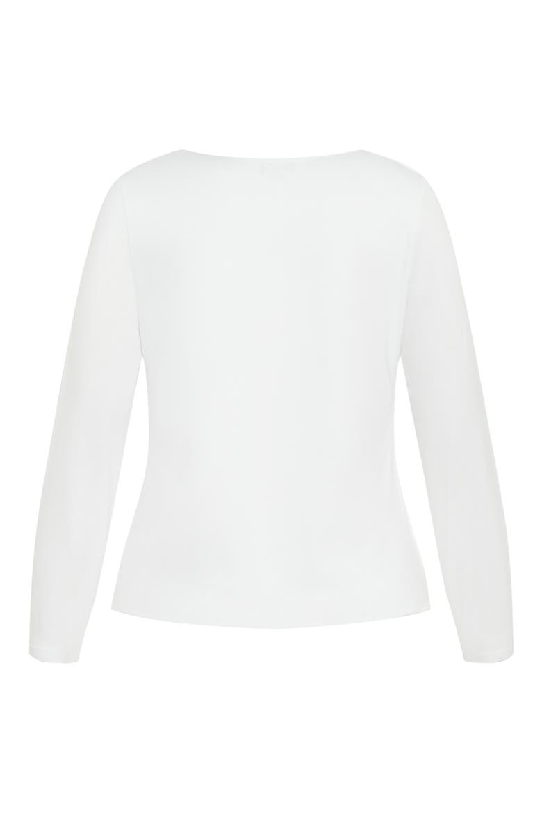 Annie V-Neck Top, Alternate, color, WHITE