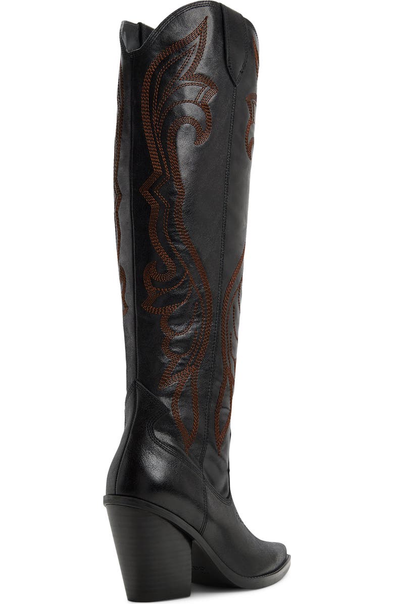 ALDO Revolve Pointed Toe Western Boot, Alternate, color, Black Combo