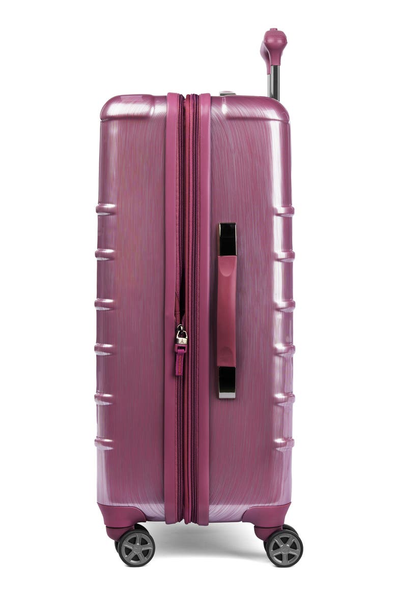 Rollmaster™ Lite 24" Expandable Medium Checked Hardside Spinner Luggage, Alternate, color, MAGENTA