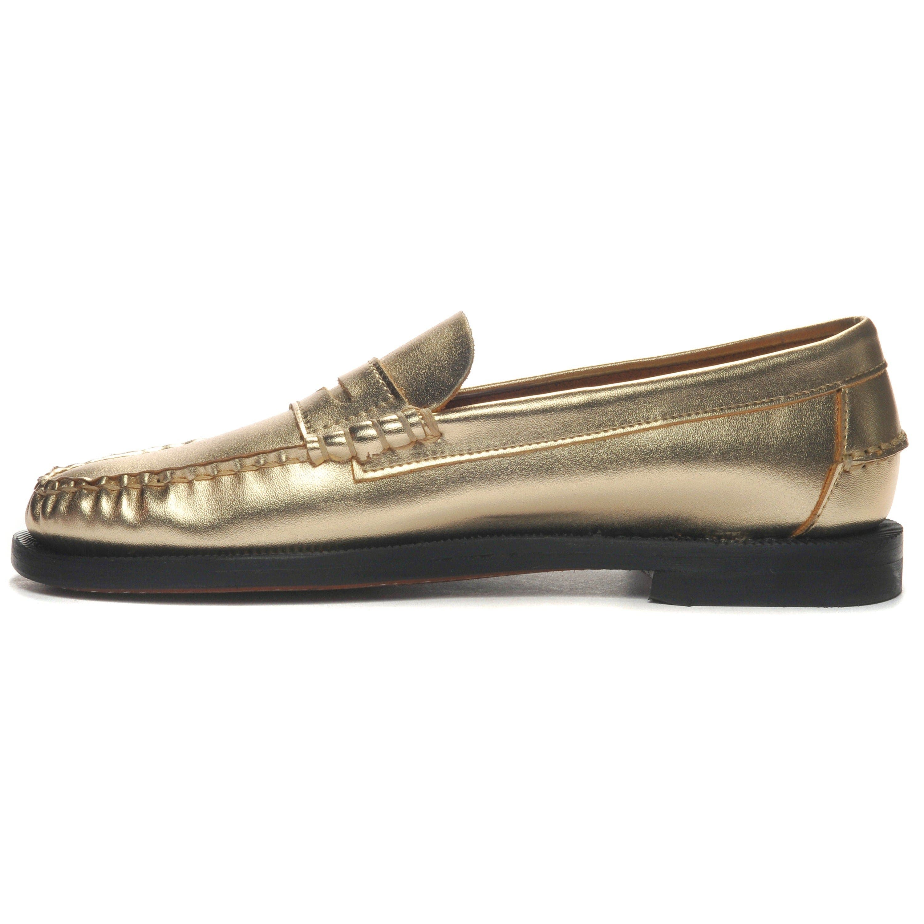 Sebago Dan Metallic Penny Loafer, Alternate, color, Gold