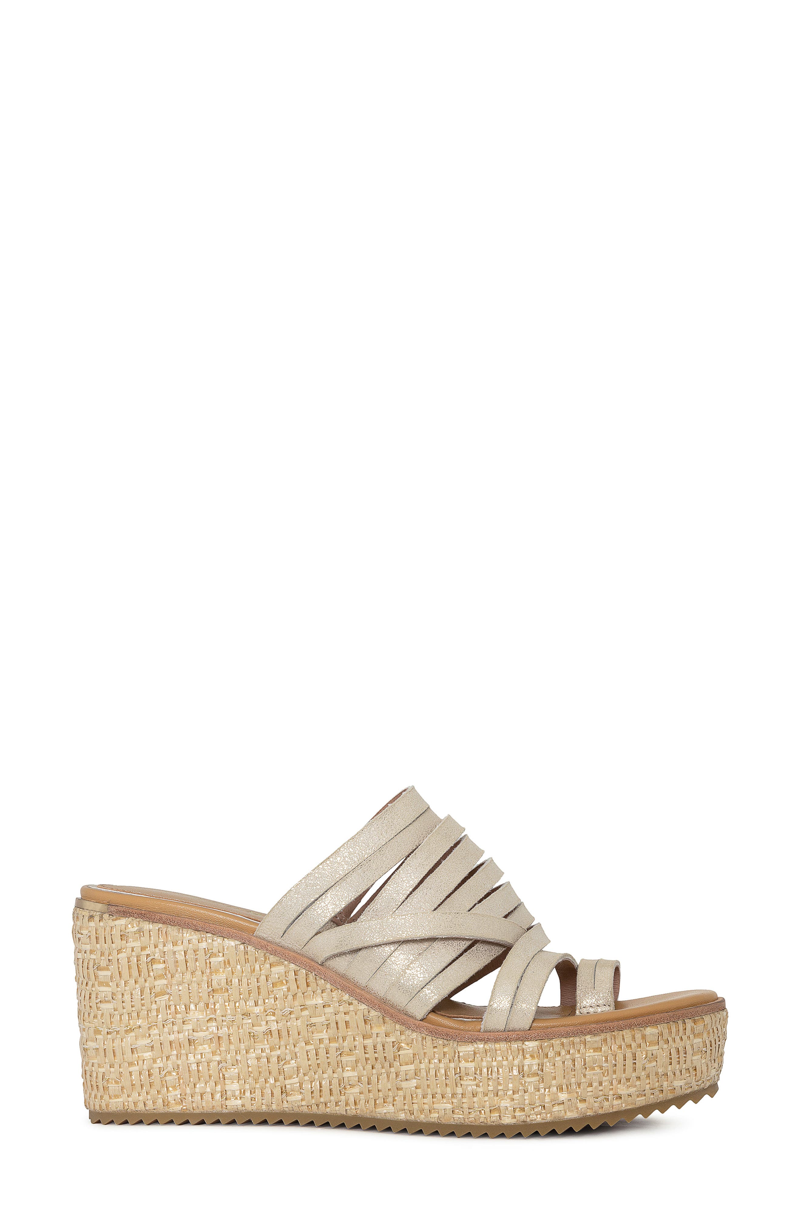 Donald Pliner Platform Wedge Sandal, Alternate, color, Platino