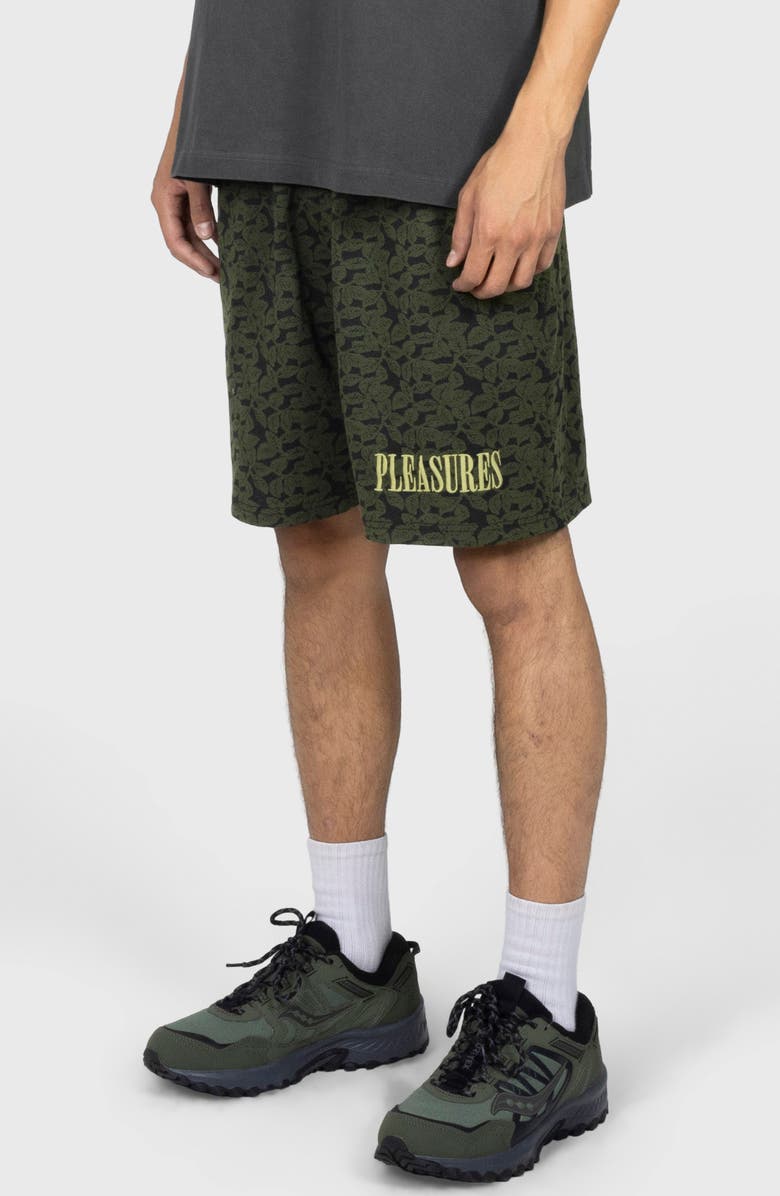 PLEASURES Leaf Jacquard Shorts, Alternate, color,