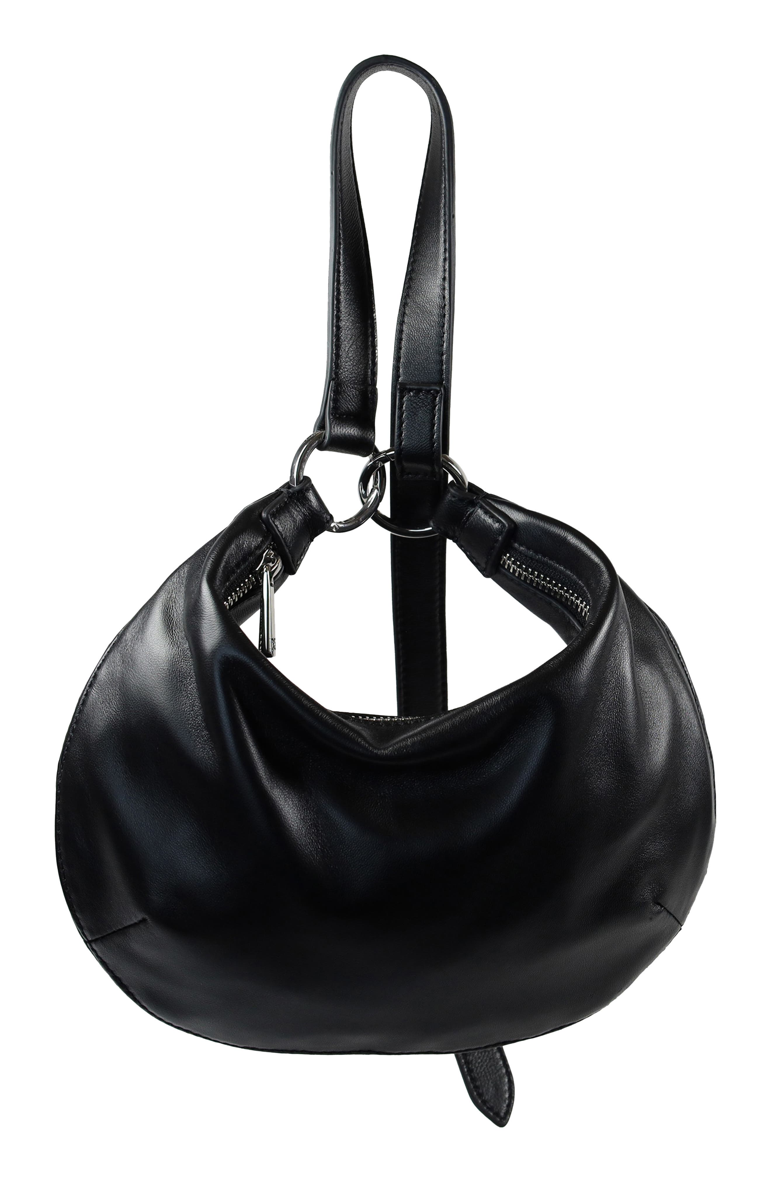 Sam Edelman Paige Convertible Leather Bracelet Bag, Alternate, color, Black